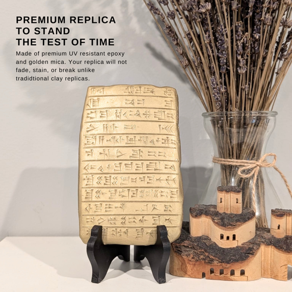 Golden Tablet of Hammurabi - Ancient Mesopotamiam Cuneiform Tablet Replica