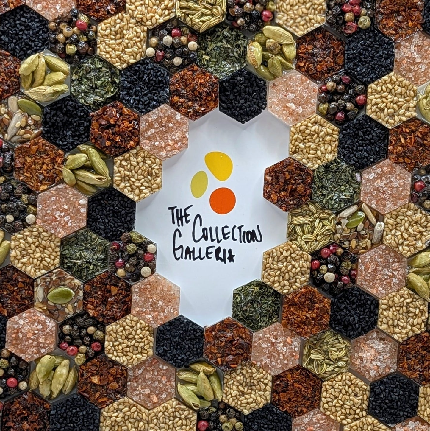Handcrafted Resin Spice Magnets – Set of 7 Earth-Toned Fridge Decorations for Natural Kitchen Aesthetics